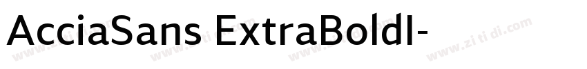 AcciaSans ExtraBoldI字体转换